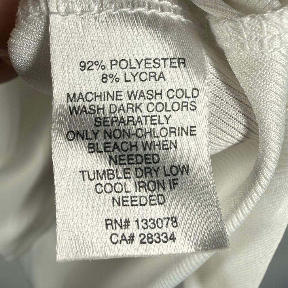 Lucky in love women’s ribbed white tennis twist front top size large NWOT - Picture 8 of 8